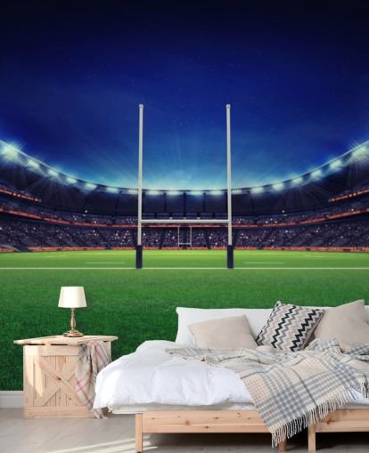 Campo de rugby por la noche Fondo de pantalla de rugby Campo de rugby por la noche Fondo de pantalla de rugby