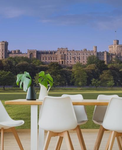 Windsor Castle View fra Field Wallpaper Windsor Castle View fra Field Wallpaper