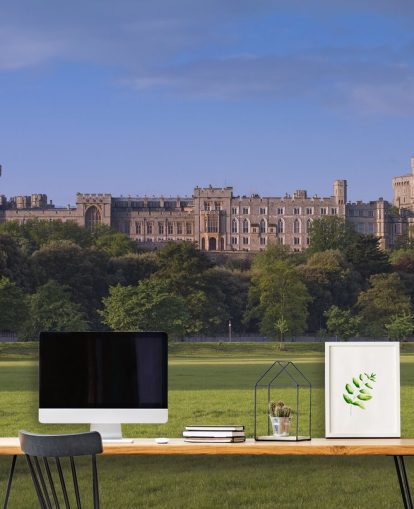 Windsor Castle View fra Field Wallpaper
