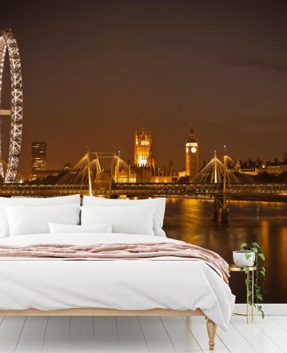 Houses of Parliament at Night Wall Mural Houses of Parliament at Night Wall Mural