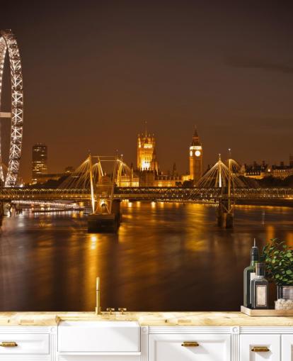 Houses of Parliament at Night Wall Mural Houses of Parliament at Night Wall Mural