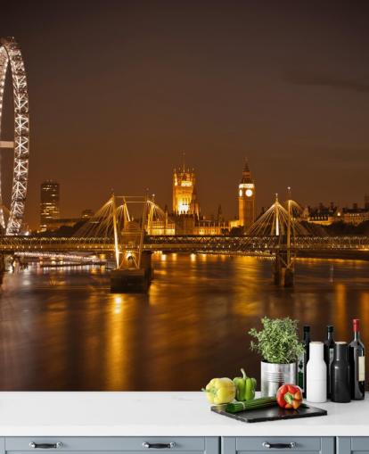Houses of Parliament at Night Wall Mural Houses of Parliament at Night Wall Mural