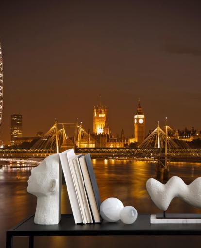 Houses of Parliament at Night Wall Mural