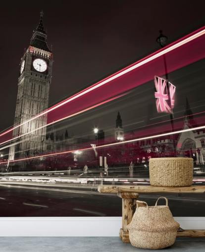 rött och mörkgrått foto av Big Ben tapeter