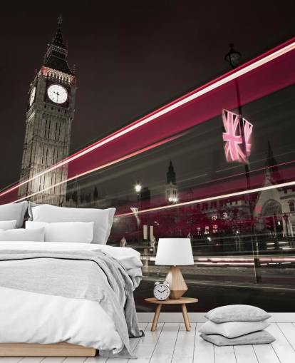 rött och mörkgrått foto av Big Ben tapeter