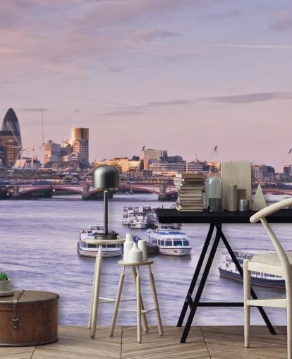 Decorazione murale con skyline di Londra 
