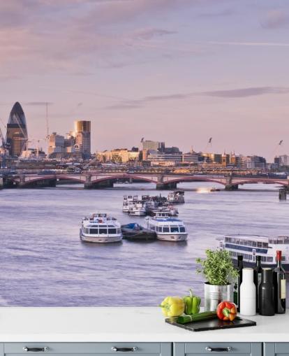Decorazione murale con skyline di Londra 