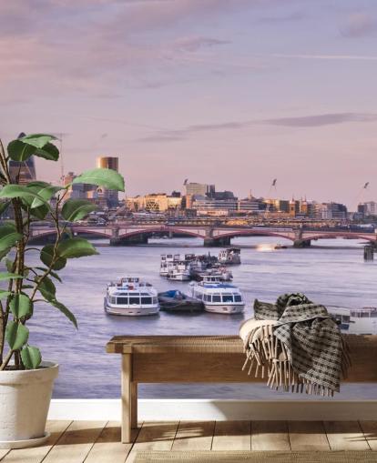 Decorazione murale con skyline di Londra 