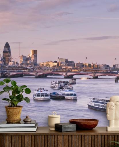 Decorazione murale con skyline di Londra 