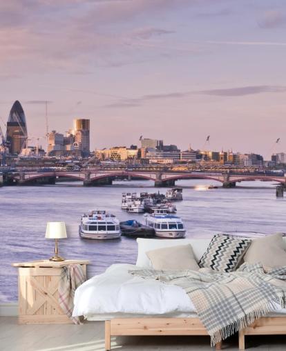 Decorazione murale con skyline di Londra 