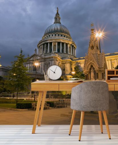 fondo de pantalla de st pauls at night