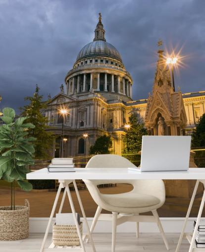 St Paul's Cathedral Night Lights London Wallpaper St Paul's Cathedral Night Lights London Wallpaper