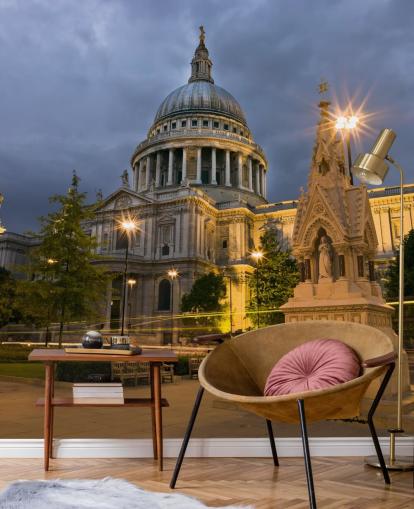 st Pauls på natten tapeter