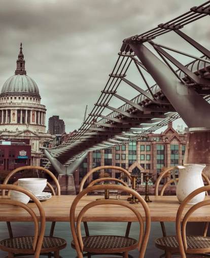 St. Paul's Cathedral, Millennium Bridge Tapete