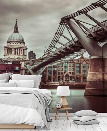 St Paul's Cathedral, Millennium Bridge Wallpaper St Paul's Cathedral, Millennium Bridge Wallpaper