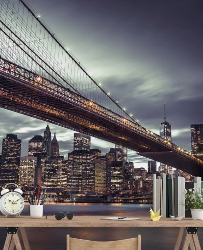 Papel pintado de noche de Nueva York