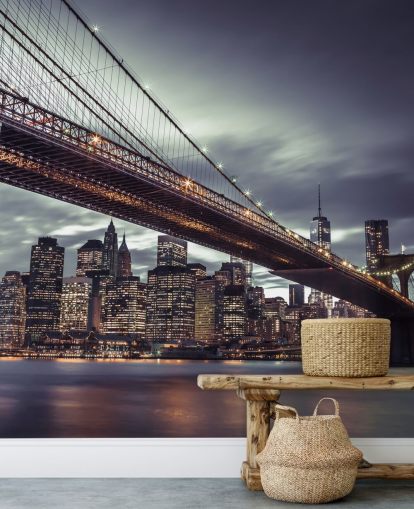 Papel pintado de noche de Nueva York