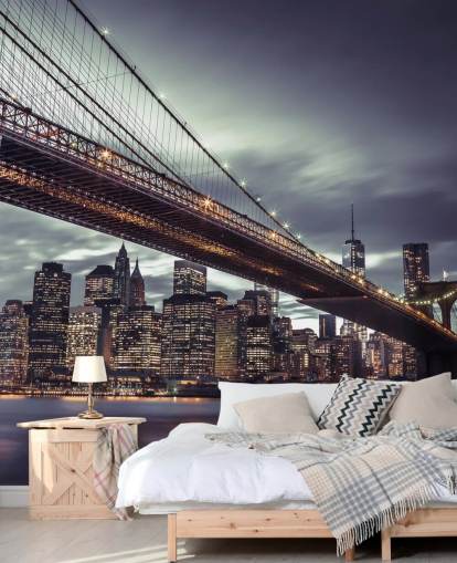 Papel pintado de noche de Nueva York