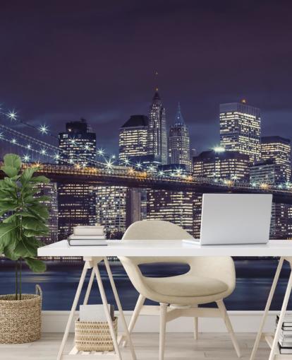 Decorazione murale con ponte di Brooklyn Moody Blue