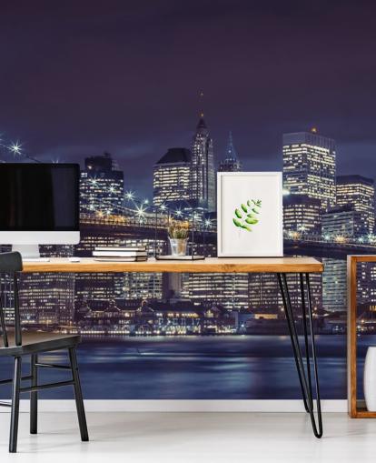 Decorazione murale con ponte di Brooklyn Moody Blue