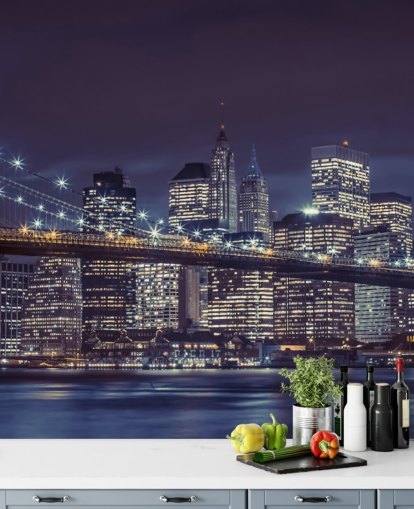 Decorazione murale con ponte di Brooklyn Moody Blue