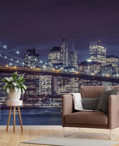 Decorazione murale con ponte di Brooklyn Moody Blue