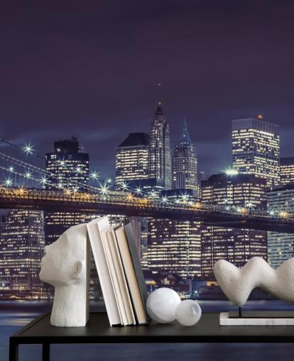 Decorazione murale con ponte di Brooklyn Moody Blue