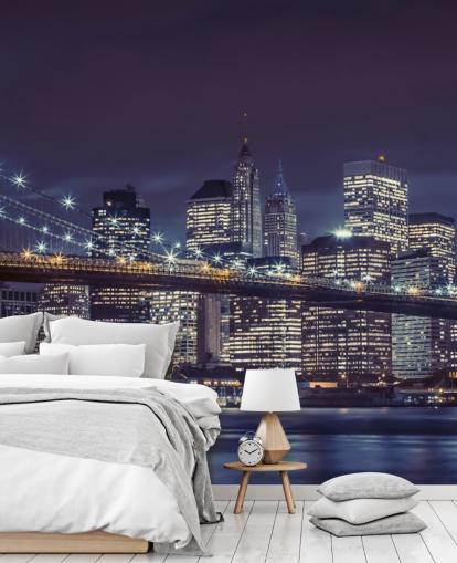 Decorazione murale con ponte di Brooklyn Moody Blue
