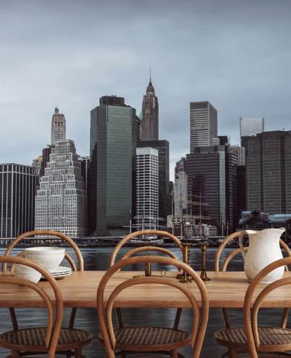 Lower Manhattan Murky Morning Wallpaper