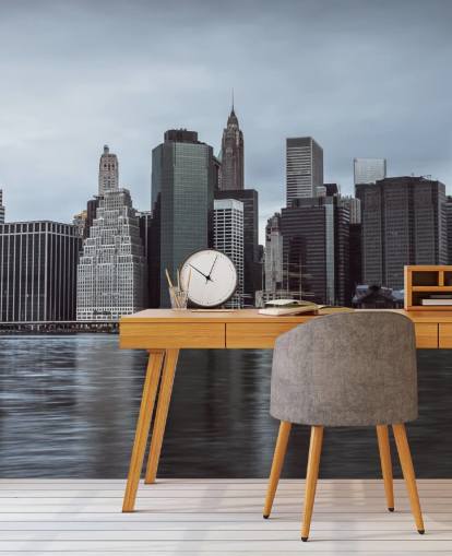 Lower Manhattan Murky Morning Wallpaper