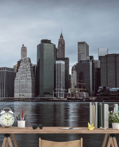 Lower Manhattan Murky Morning Wallpaper