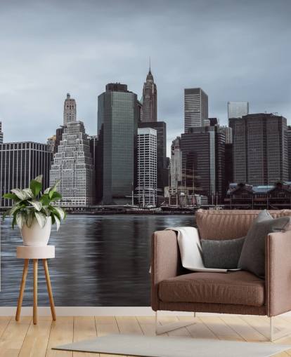 Lower Manhattan Murky Morning Wallpaper