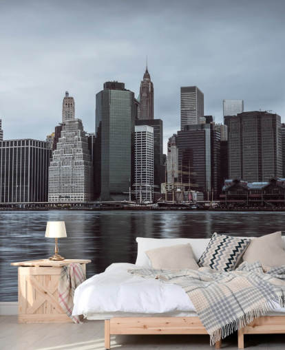 Lower Manhattan Murky Morning Wallpaper