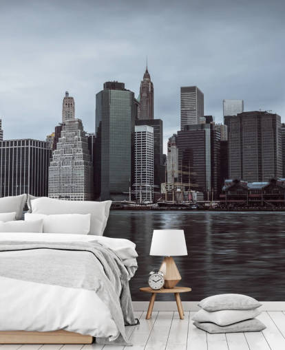 Lower Manhattan Murky Morning Wallpaper