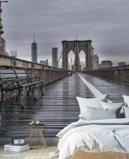 Brooklyn Bridge Pedestrian view Wallpaper