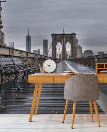 Brooklyn Bridge fotgängarutsikt Bakgrund