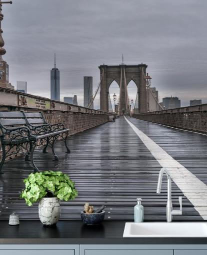 Brooklyn Bridge Pedestrian view Wallpaper Brooklyn Bridge Pedestrian view Wallpaper