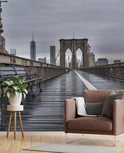Brooklyn Bridge Pedestrian view Wallpaper