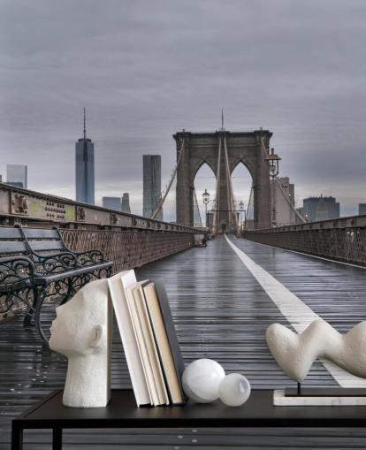 Brooklyn Bridge fotgängarutsikt Bakgrund