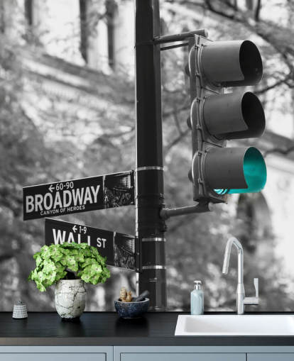 Papier peint Broadway Road Sign