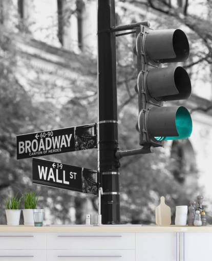 Papier peint Broadway Road Sign