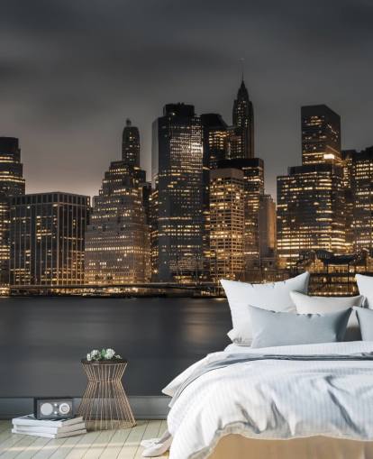 Moody Lower Manhattan Wall Mural