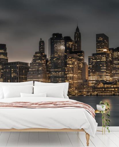 Moody Lower Manhattan Wall Mural