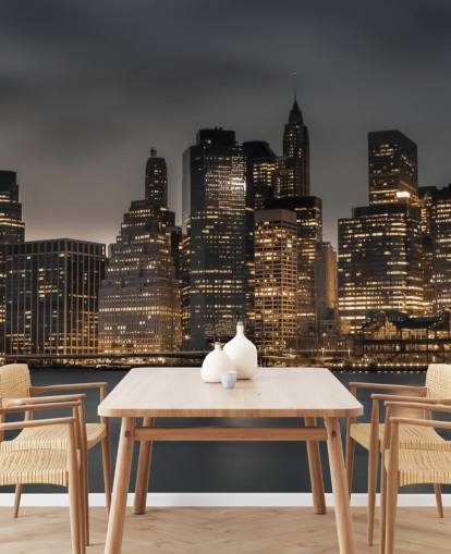 Moody Lower Manhattan Wall Mural