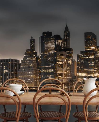 Moody Lower Manhattan Wall Mural