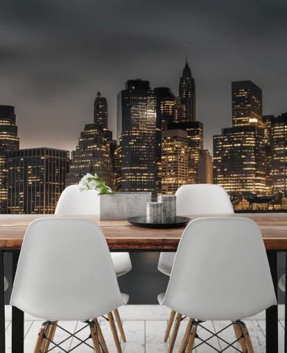 Moody Lower Manhattan Wall Mural