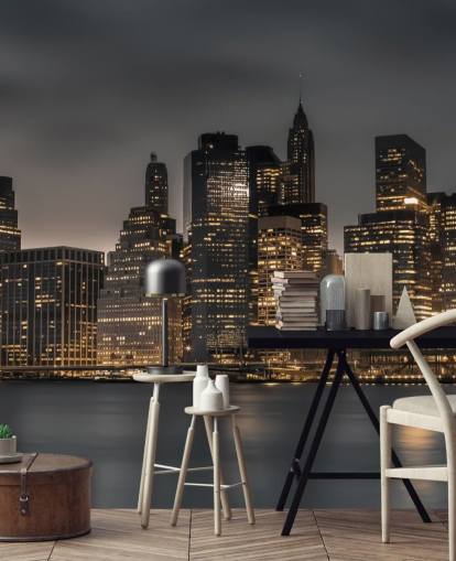 Moody Lower Manhattan Wall Mural