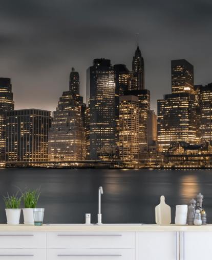 Moody Lower Manhattan Wall Mural