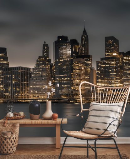 Moody Lower Manhattan muurschildering
