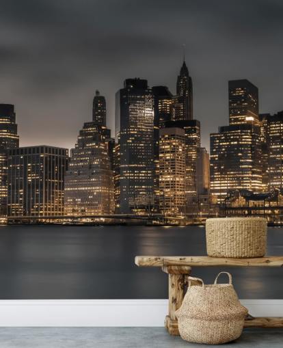 Moody nedre Manhattan väggmålning